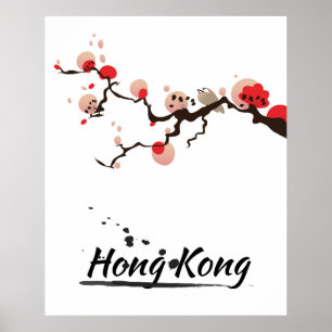 Hongkong Vintage Reise Kunst Poster