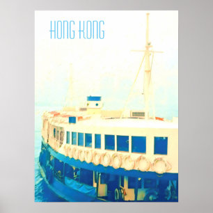 Hongkong Vintage Star Ferry Reise Wanddekoration Poster