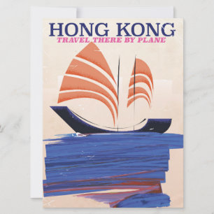 Hongkong Vintager Reiseausdruck Einladung