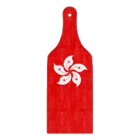 Hongkong White Orchid Symbol auf Rot