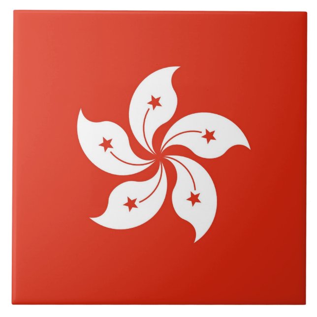 Hongkonger Flag Tile Fliese (Vorderseite)