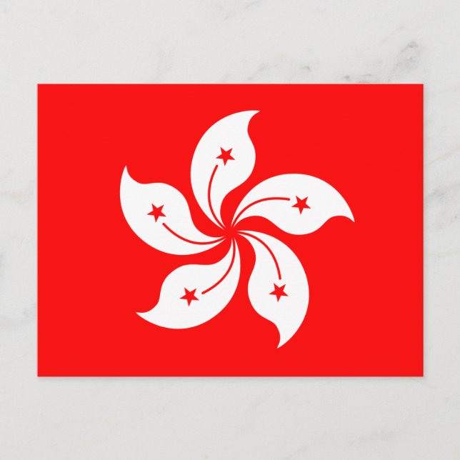 Hongkonger Flagge "Classic" Postkarte (Vorderseite)