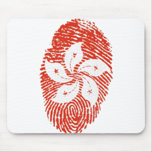 Hongkonger Flaggen Fingerprint Landespreis Mousepad