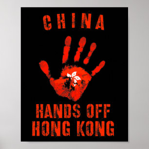 Hongkonger Protest gegen die China in den Händen d Poster