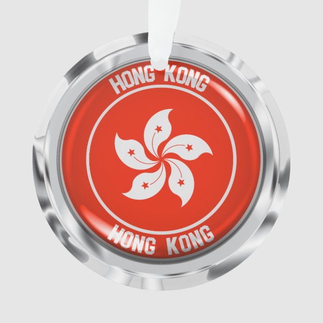 Hongkonger Runde Emblem Ornament (Vorderseite)