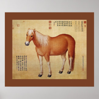 Hongyuzuo ~红 玉~ zehn Steeds ~Giuseppe Castiglione  Poster