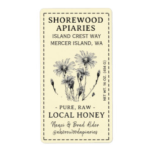 Honig 2 x 3,75" Aster Gelb gestrichene Grenze