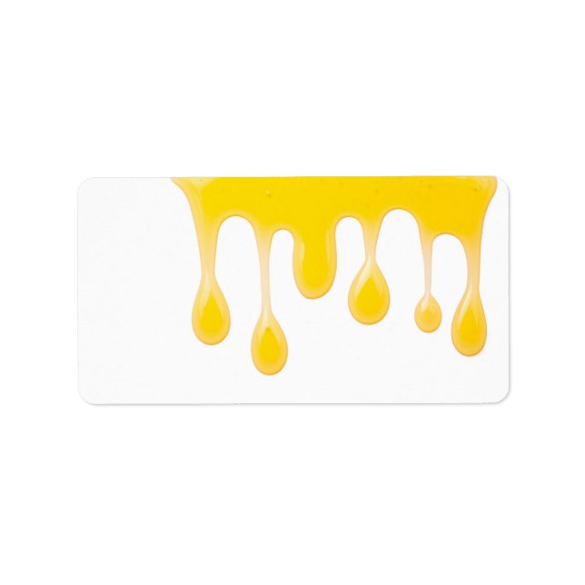 Honig Abgeschieden auf weißem Hintergrund Adressaufkleber (Vorne)