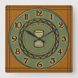 Honig-Ahorn und Kiefern-Tonwaren Quadratische Wanduhr