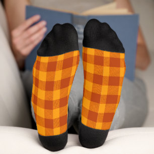 Honig-Amber-Buffalo-Karo Socken