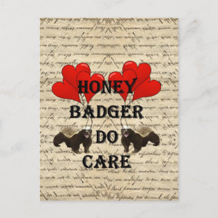Honig Badger do care Postkarte