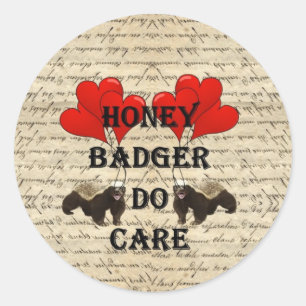 Honig Badger do care Runder Aufkleber