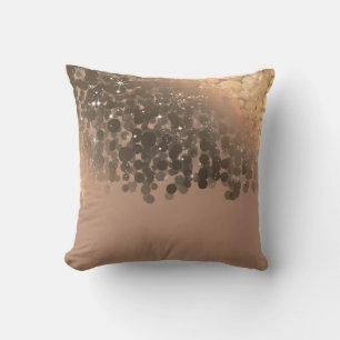Honig Beige Champagner Golden Glitzernde Lichter Kissen