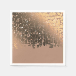Honig Beige Champagner Golden Glitzernde Lichter P Serviette