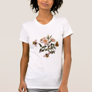 HONIG-BIENE, SCHMETTERLING UND WILDE ROSEN, IMKER T-Shirt