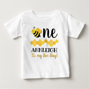 Honig-Biene-Tägiger erster Geburtstag Baby T-shirt