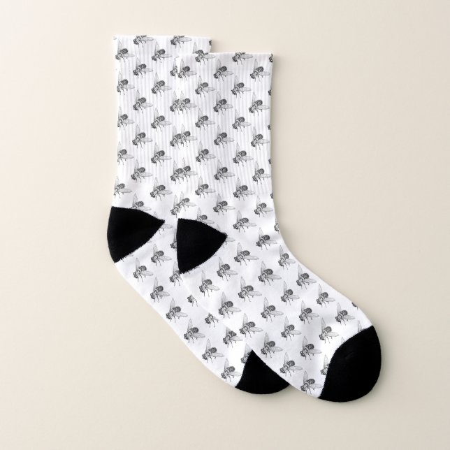 Honig-Biene trifft Biene hart, Kunst-, diesocken Socken (Paar)