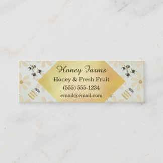 Honig-Biene und Blume Mini Visitenkarte