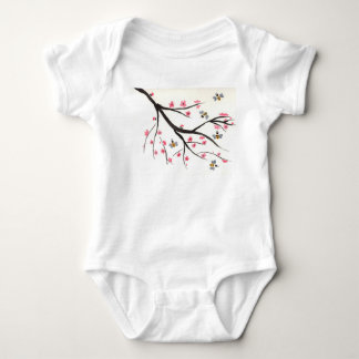 Honig-Biene und Kirschblüten-Baby-Ballettröckchen Baby Strampler