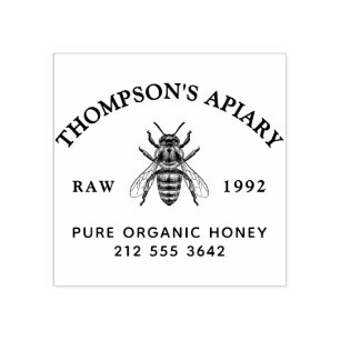 Honig Biene Vintage Gummistempel