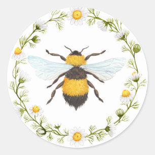 Honig-Bienen-Aufkleber Runder Aufkleber