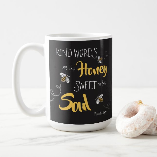 Honig Bienen nette Worte wie Honig Modern  Kaffeetasse (Mit Donut)