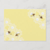 Honig-Bienen-Postkarte