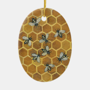 Honig-Bienen-Verzierung Keramik Ornament