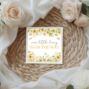 Honig Bienenstock und Sonnenblume Baby Shower Serv Serviette