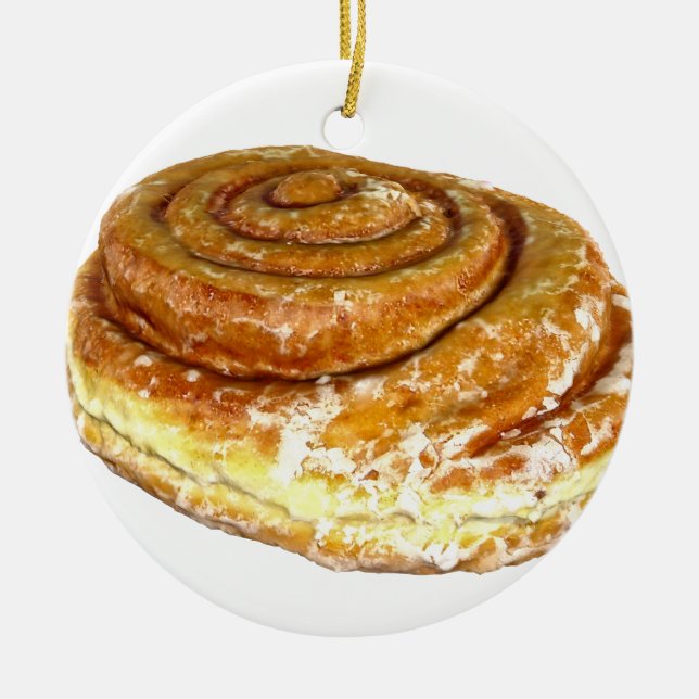 Honig-Brötchen Keramikornament (Vorne)