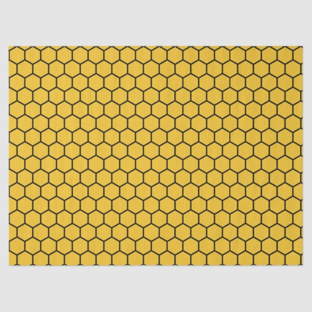 Honig Comb Tissue Paper | Einzigartiges Hexagonald Seidenpapier (Vorderseite)