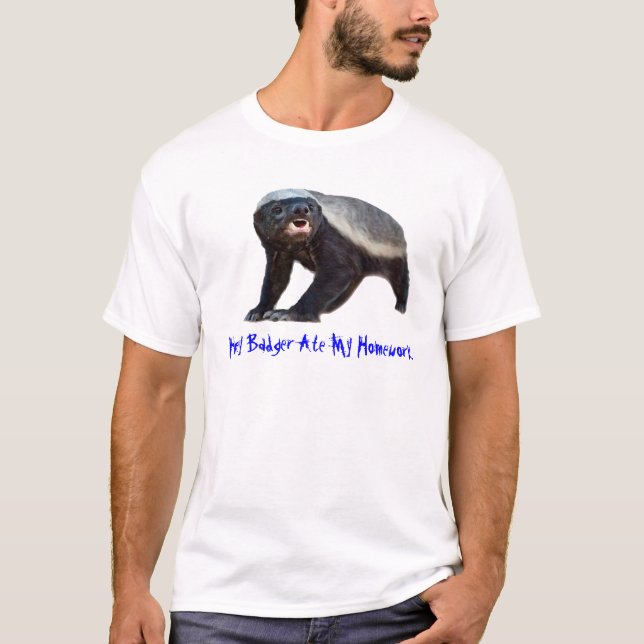 Honig-Dachs aß meine Hausaufgaben T-Shirt (Vorderseite)