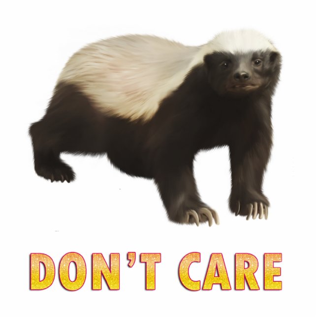 Honig-Dachs-Foto-Skulptur Freistehende Fotoskulptur (Vorne)