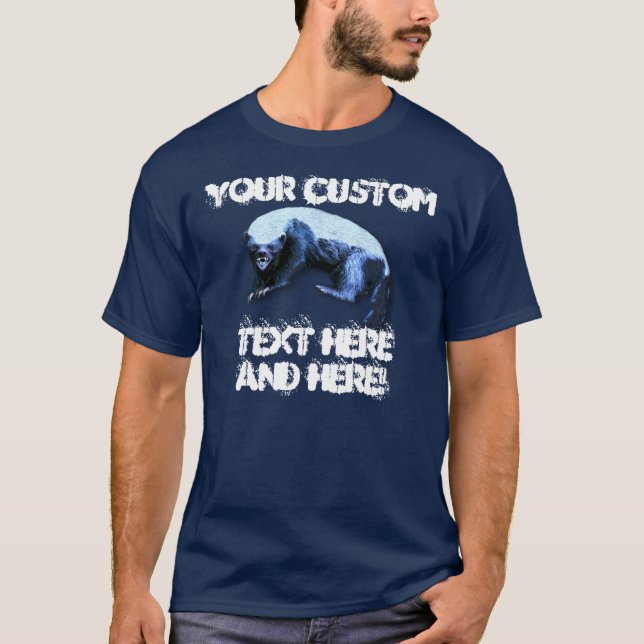 Honig-Dachs - Ihr kundenspezifischer Text T-Shirt (Vorderseite)