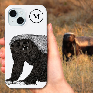 Honig-Dachs-Monogramm-Initiale Case-Mate iPhone Hülle