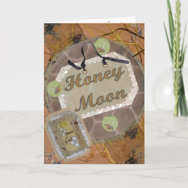 Honig-feenhafte Mond-Gruß-Karte Karte (Vorderseite)