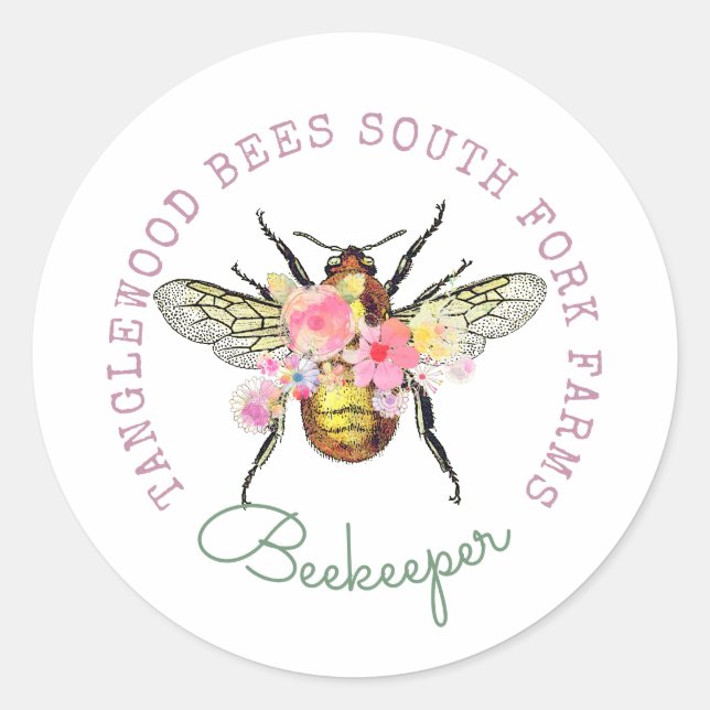 Honig für künstlerische Honigpflanzen Runder Aufkleber (Vorderseite)