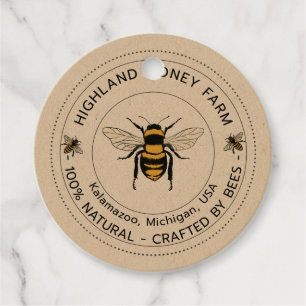 Honig-Gefallen Pure Honey Custom Food Fevor Tags Geschenkanhänger
