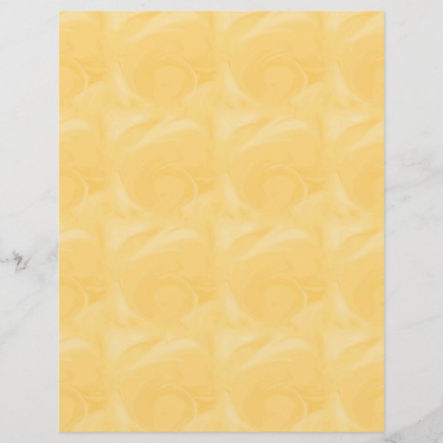 Honig gelb farbige Swirl Muster Scrapbook Paper (Vorderseite)