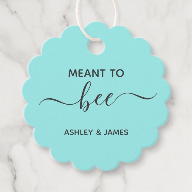 Honig-Hochzeit oder Dusch-Geschenk-Tag Geschenkanhänger (Vorderseite)