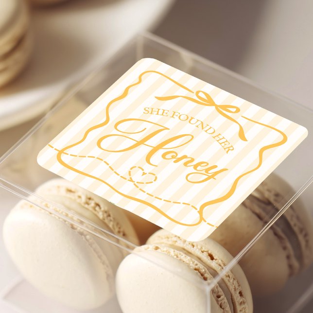 Honig-Junggesellinnenabschied  Quadratischer Aufkleber (Von Creator hochgeladen)