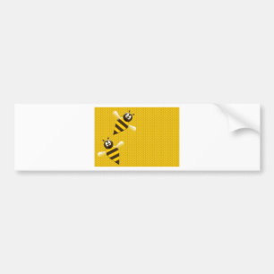 Honig-Kamm-gelbes Goldbienen-Bienen-Muster-Kunst Autoaufkleber