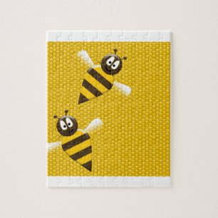 Honig-Kamm-gelbes Goldbienen-Bienen-Muster-Kunst Puzzle