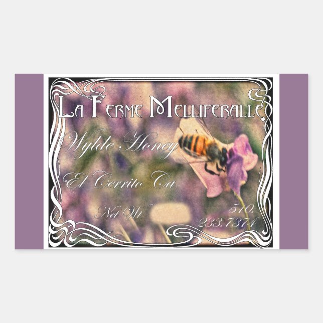 Honig - Logo-Aufkleber Rechteckiger Aufkleber (Vorderseite)