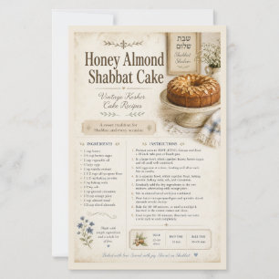 Honig Mandel Schabbat Kuchen - Vintage Schabbat Ku