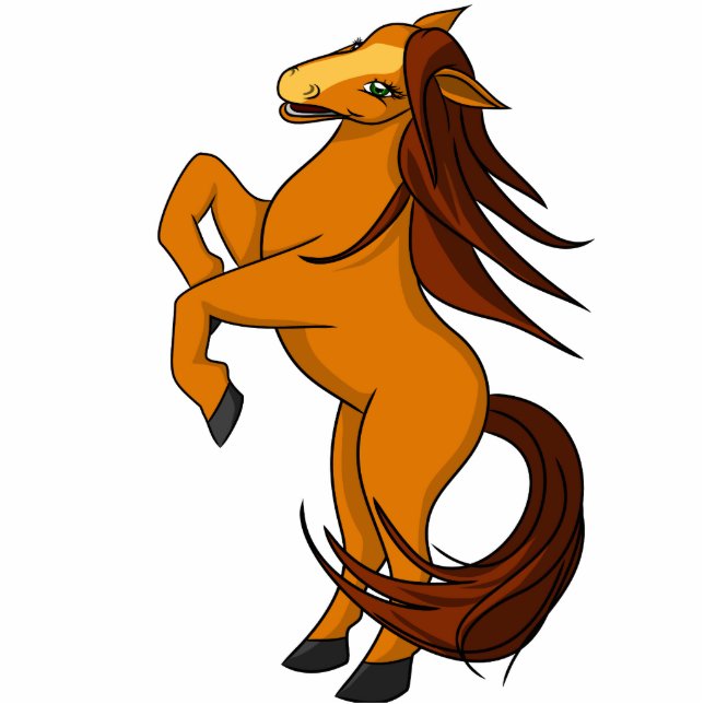 Honig-Pferd Freistehende Fotoskulptur (Vorne)