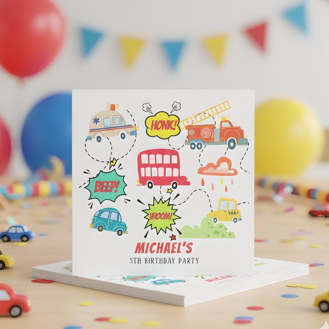 Honig piep in glücklichen Fahrzeugen Junge Geburts Serviette (Von Creator hochgeladen)