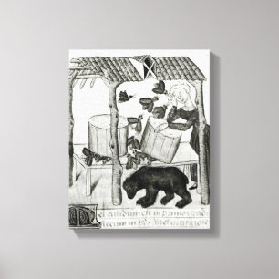 Honig sammeln leinwanddruck