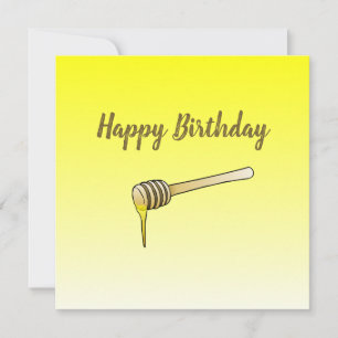 Honig-Schöpfkelle Flache Grüße-Birthday-Karte Karte