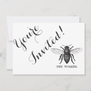 Honig Schwarze Hummel Arbeiterbiene Einladung